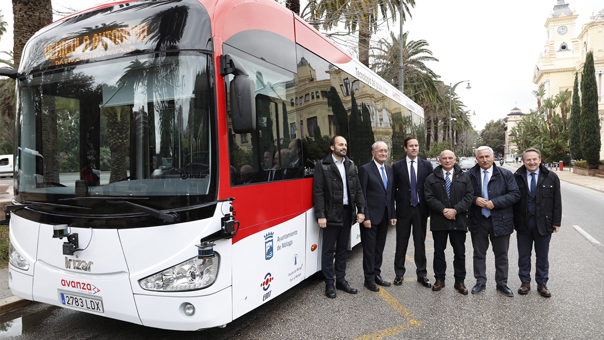 Se presenta el primer autobús autónomo del Grupo Irizar en Málaga