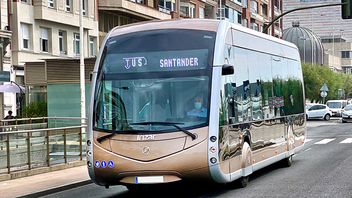 Santander is testing our demobus Irizar ie tram during the European Mobility Week